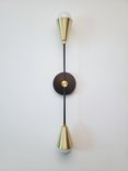 Modern Wall Sconce - Mid Century Wall Light - Gold And Matte Black Loft Sconce 2 small