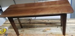 Mid Century Modern Walnut Bench/Table 3 small