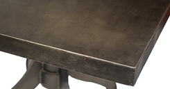 Zander, Industrial Metal Double Pedestal Dining Table 6 small
