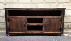 Rustic Industrial Barn Board / Reclaimed Wood Media Stand / Tv / Entertainment Stand 2 small