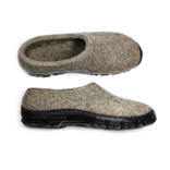 Mens Felted Wool Loafers Organic Beige 2 small