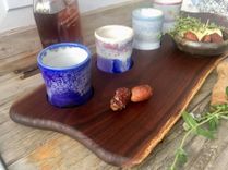 Whiskey Board With Custom Ceramic Cups 6 small