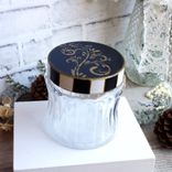 Courtly Checked Vintage Fluted Glass Jar 5 small