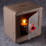 Vintage Child's Safe Bank Mini Table Lamp 4 small