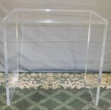 Acrylic Side / End Table - Slab Leg, Simple Design - Hand Crafted, Made To Order 2 small