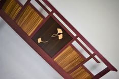 Purpleheart, Zebrawood, Wenge And Birdseye Maple Headboard 5 small