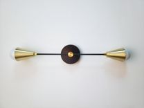 Modern Wall Sconce - Mid Century Wall Light - Gold And Matte Black Loft Sconce 4 small