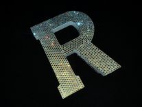 Freestanding Crystallized 3" Wooden Letter Bling Genuine European Crystals Bedazzled 2 small