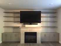 Floating Shelves W/ Weathered Oak Finish 1 small