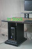 Industrial Style Desk Bases, Tiered Steel Table Legs, Modern Desk Bases With Open Storage And Rivets 1 small