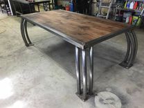 Walnut And Cold Rolled Steel Dining Table 1 small