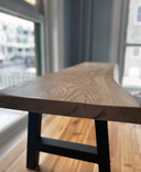 Live edge coffee table, unique rustic wood with sturdy black iron legs for modern elegance, special gift for newlyweds or friends 5 small