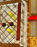 Custom Industrial Contemporary Modern Wood And Metal Bar Glass Cork Wine Rack 4 small