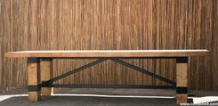 Rustic Industrial Conference Table. Modern Dining Table. Solid Wood Desk. Handmade Wood Furniture. 2 small