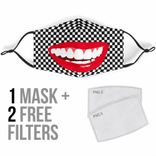 Funny Big Mouth Reusable Washable Adjustable Face Mask For Children And Adults 2 small