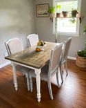 Grimmway Farmhouse Style Dining Table - White Farmhouse Dining Table 5 small