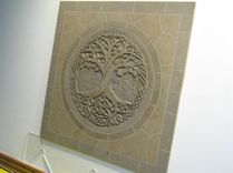 Limestone Tree Of Life Monolithic Mosaic Etched Tile Back Splash Insert 3 small