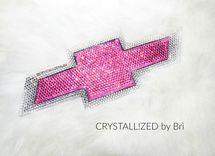 Chevy Chevrolet Bow Tie Crystallized Car Emblem Bling Genuine European Crystals Bedazzled 2 small