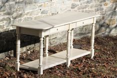 Whitewashed Draper's Table/ Kitchen Island Made Of Poplar 3 small