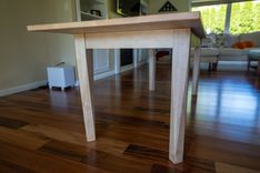 Maple Center Extension Table With Wooden Legs (One 12" Extension) 30" X 60" 6 small