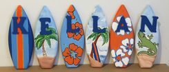 1ft Surf Surfboard Nursery Wooden Wall Letter Names 3 small
