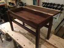 Solid Black Walnut Piano Bench With Live Edge And Minimalist Modern Styling 2 small