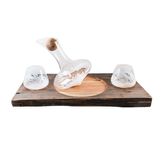 White Speckle Tad Twosome Decanter On Barn Wood 1 small