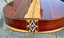 Pinol Guitars And Ukuleles Style Om-000  Solid Cocobolo Rosewood Body / Mahogany Top (Free Shiping) 7 small