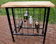 Live Edge Console Table/Wine Storage 4 small