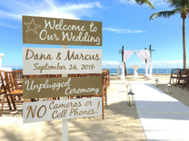 Wedding Welcome Sign. Gold Beach Wedding Decor 6 small