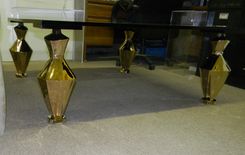 Black Acrylic Slab Top With Custom Style Legs 2 small
