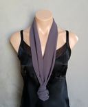 Purple Taupe Chiffon Scarf 3 small