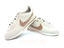 Nike Crystallized Classic Cortez Women's Sneakers Bling European Crystals Bedazzled Rose Gold 1 small