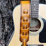 Personalized Bald Eagle Leather Guitar Strap 3 small