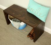 Waterfall Bench, Modern Design, Miter Bench, Contemporary Bench 2 small