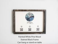 Qr Code Wood Sign With Business Logo, Scan To Pay, Venmo, Social Media Sign, Restaurant Menu Sign 3 small