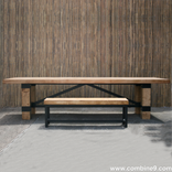 Rustic Industrial Conference Table. Modern Dining Table. Solid Wood Desk. Handmade Wood Furniture. 1 small