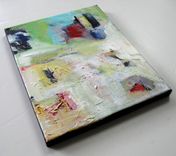 Original Acrylic Abstract Painting, 8" X 10", Small Stretched Canvas Art 3 small