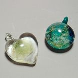 Glass Cremation Memorial Pendants 3 small