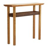 Beveled Top Console Table In Cherry And Walnut 2 small