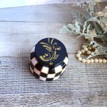 Courtly Candle Black And White Checked Candle Checkered Votive Candle 1 small