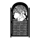 Artistic Steel Garden Gate - Unicorn - Decorative Steel Panel - Handmade 2 small