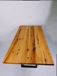 Reclaimed Wood Dining Table - Metal Base 2 small