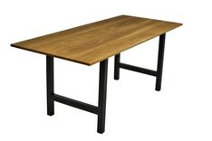 Oak Dining Table, Solid Wood Dining Table, Kitchen Table With Metal Legs, Farmhouse Dining Table 1 small