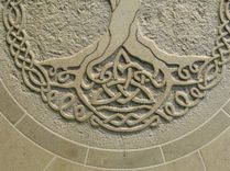 Limestone Tree Of Life Monolithic Mosaic Etched Tile Back Splash Insert 6 small