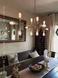 Gold Chandelier - Modern Brass Lights - Mid Century Lamp - Hallway Lighting - Light Fixtures 2 small