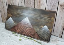 10x20in Rustic Mountain Wall Art. Wall Hanging Decor For The Home. Handmade Gifts 2 small