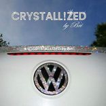 Vw Volkswagen Crystallized Car Emblem Bling Genuine European Crystals Bedazzled 1 small