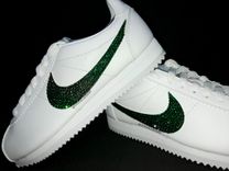 Nike Crystallized Classic Cortez Women's Sneakers Bling European Crystals Bedazzled 2 small
