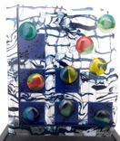 Fused Glass Sculpture - Zoom! 3 small